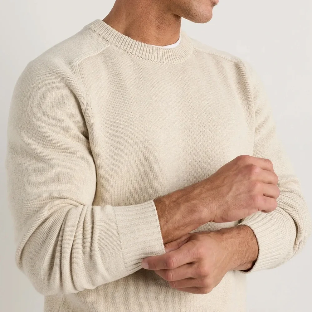 Men's Banana Republic Cream Crewneck Sweatshirt